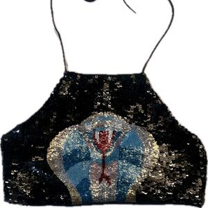 w’s club exx cobra sequin top